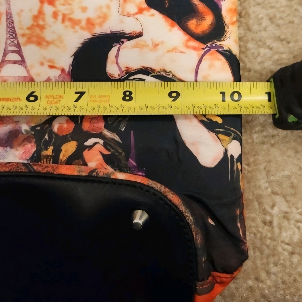 Vtg Audrey Hepburn Shoulder Bag Purse Girl Portrait Red Black #MM - Picture 5 of 5